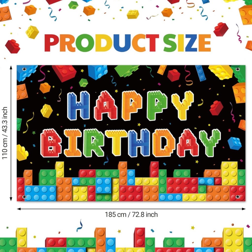 Lego Block HBD Banner 🥳
